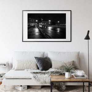 Boston Wharf Co znak w nocy | Sztuka ścienna