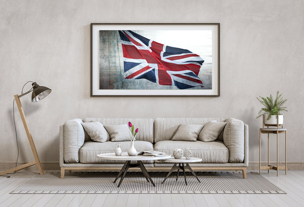 Grunge effect British flag wall art – Union Jack