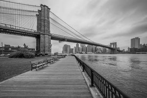 Skyline van Manhattan vanaf Brooklyn Bridge Park