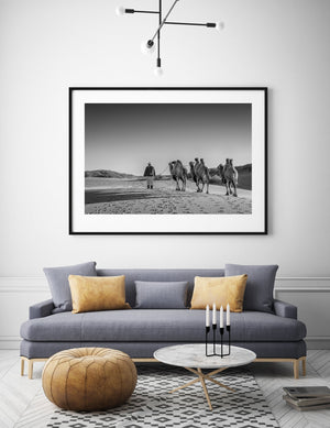 Nomadic herder with camels wall art