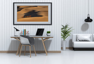 Golden sunset camel silhouette