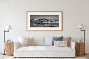 Peggys Cove waterfront homes at dawn