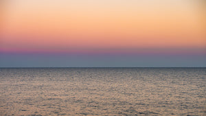 Minimalist seascape with soft pastel colors