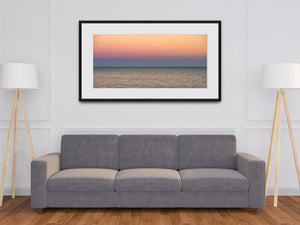 Calm Lake Ontario water at sunset