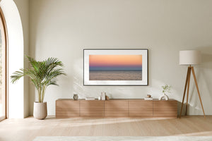 Toronto shoreline winter horizon scene