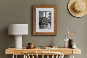 Decaying rural interior with damaged furniture and bright windows