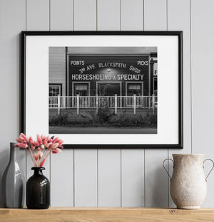 Heritage architecture in Dawson City Yukon captured in monochrome tones