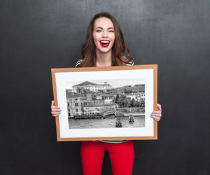 European cityscape fine art print of Venice canal bridge
