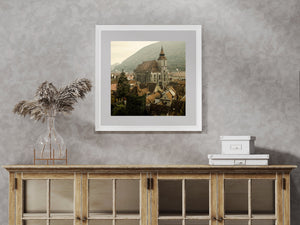 Gothic Architecture Landmark in Transylvania Fine Art