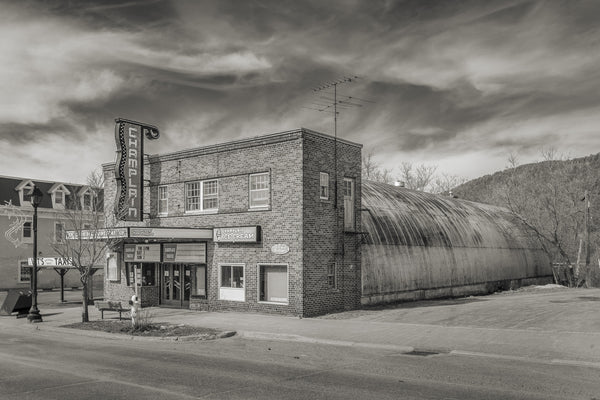 Black-and-white theatre photo