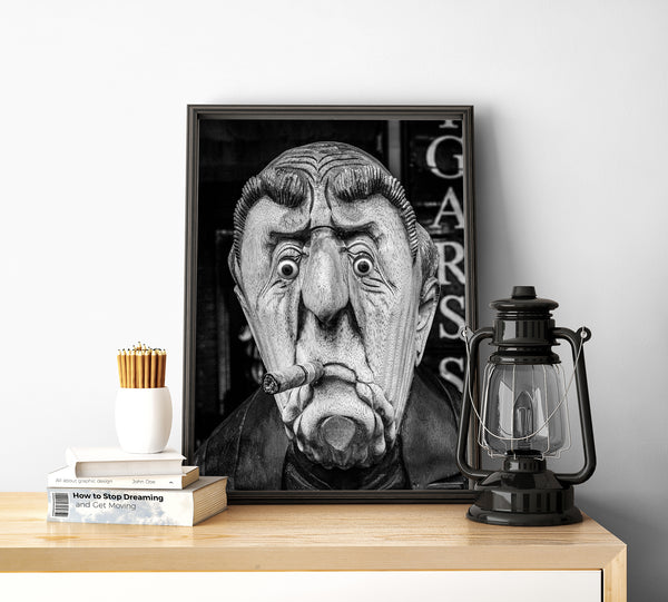 Wooden caricature sculpture wall art