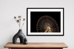 Chicago Ferris Wheel at Night Wall Art