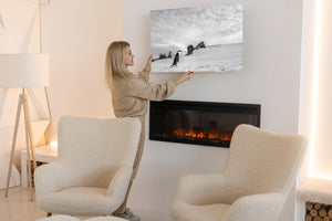 Solitary penguin in snow