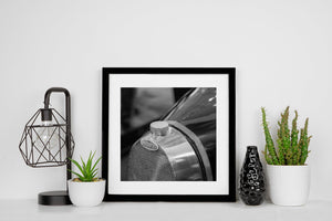 Shiny metal detail on old Bugatti front end