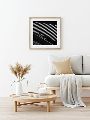 Classic automobile design lines in black and white