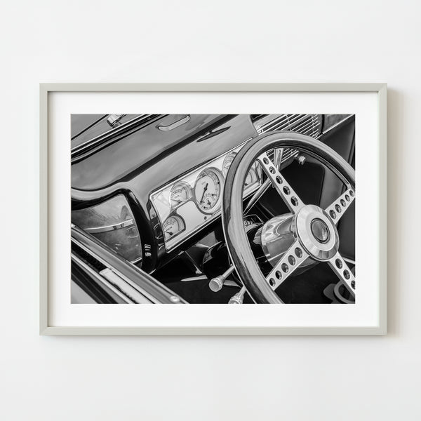 Classic car interior wall art