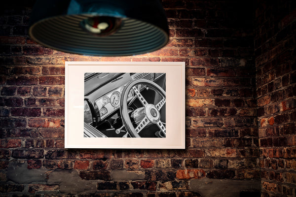 Nostalgic car dashboard wall art