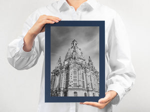 Close-up of Frauenkirche Dresden's intricate architecture