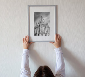 Dramatic shadows on Frauenkirche Dresden art print