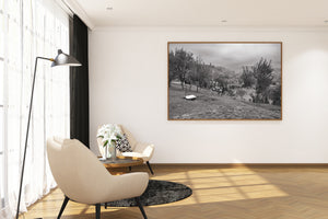 Quiet Romanian countryside with simple outdoor washing area