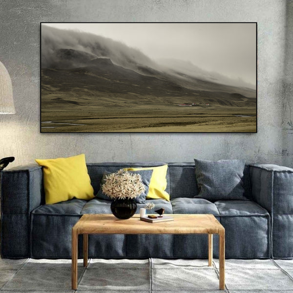 Clouds over Iceland rugged landscape | Photo Art Print fine art photographic print