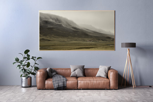 Clouds over Iceland rugged landscape | Photo Art Print fine art photographic print