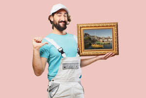 Peaceful Irish harbor wall art with warm tones and maritime mood