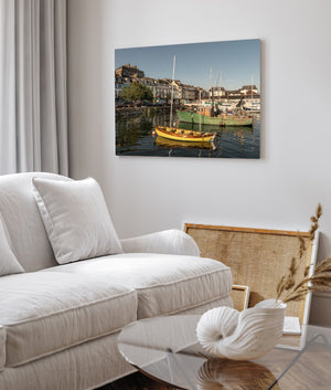 Natural world wall art featuring the harbor in Cobh at golden hour