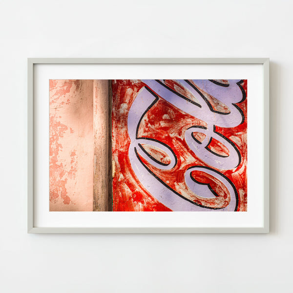 Coca-Cola faded wall Mysore India print