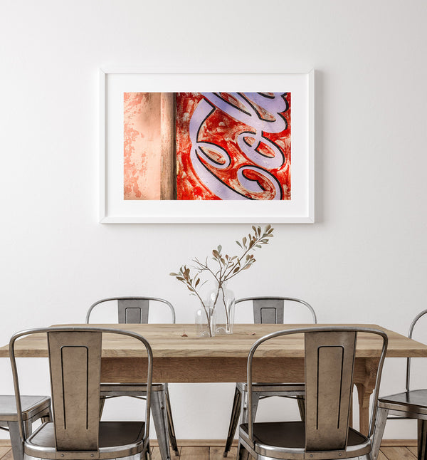 Weathered advertising sign wall art