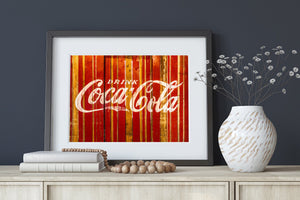 Rustic advertising wall black and white