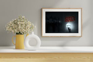 Vintage Coca-Cola Sign and Globe Lamp Wall Art