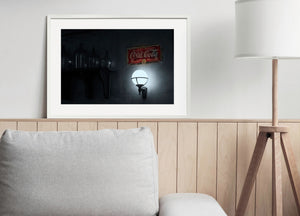 Vintage Coca-Cola Sign and Globe Lamp Wall Art