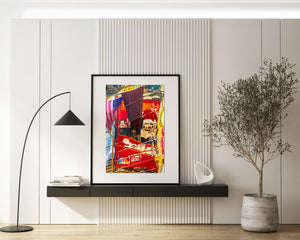 Lively street reflections on a rainy night in Broadway, NYC