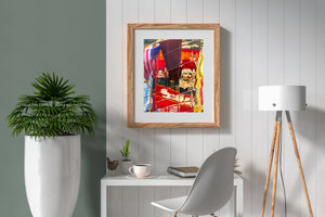 Nighttime on Broadway with vivid reflections of city lights