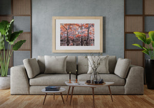 Real forest landscape art print