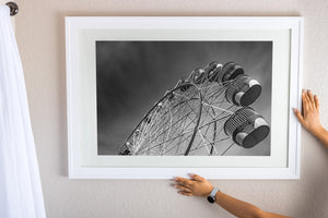 Dramatic sky over Darling Harbour children's ride