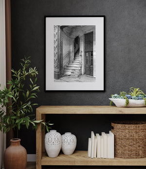Doorway and staircase entrance Havana Cuba | Photo Art Print fine art photographic print