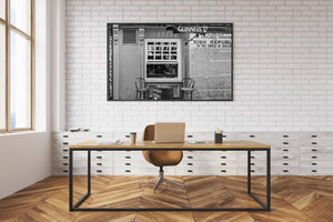 Dublin nightlife with a glowing pub window scene