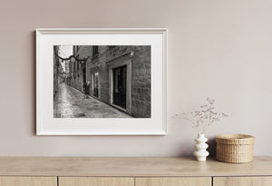 Dubrovnik street with an elderly woman walking | Photo Art Print fine art photographic print
