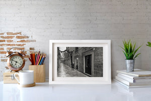 Dubrovnik street with an elderly woman walking | Photo Art Print fine art photographic print