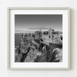 Dunluce Castle wall art black and white