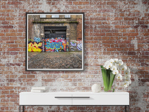 Het Cooperage-gebouw in Oost-Londen is versierd met kunst
