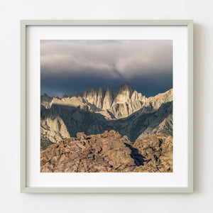 Eastern Sierra Mountains fine art print with dramatic clouds