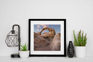 Eastern Sierra natural arch with rough granite textures