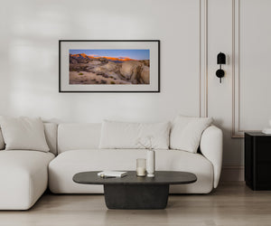 Colour landscape photograph of the Eastern Sierra at dawn