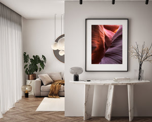 Warm-toned stone textures in Antelope Canyon