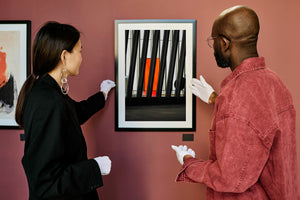 Contemporary London building interior lighting at night