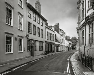 Quiet late day street scene in Oxford England