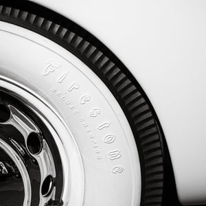 Black and white tire detail photo